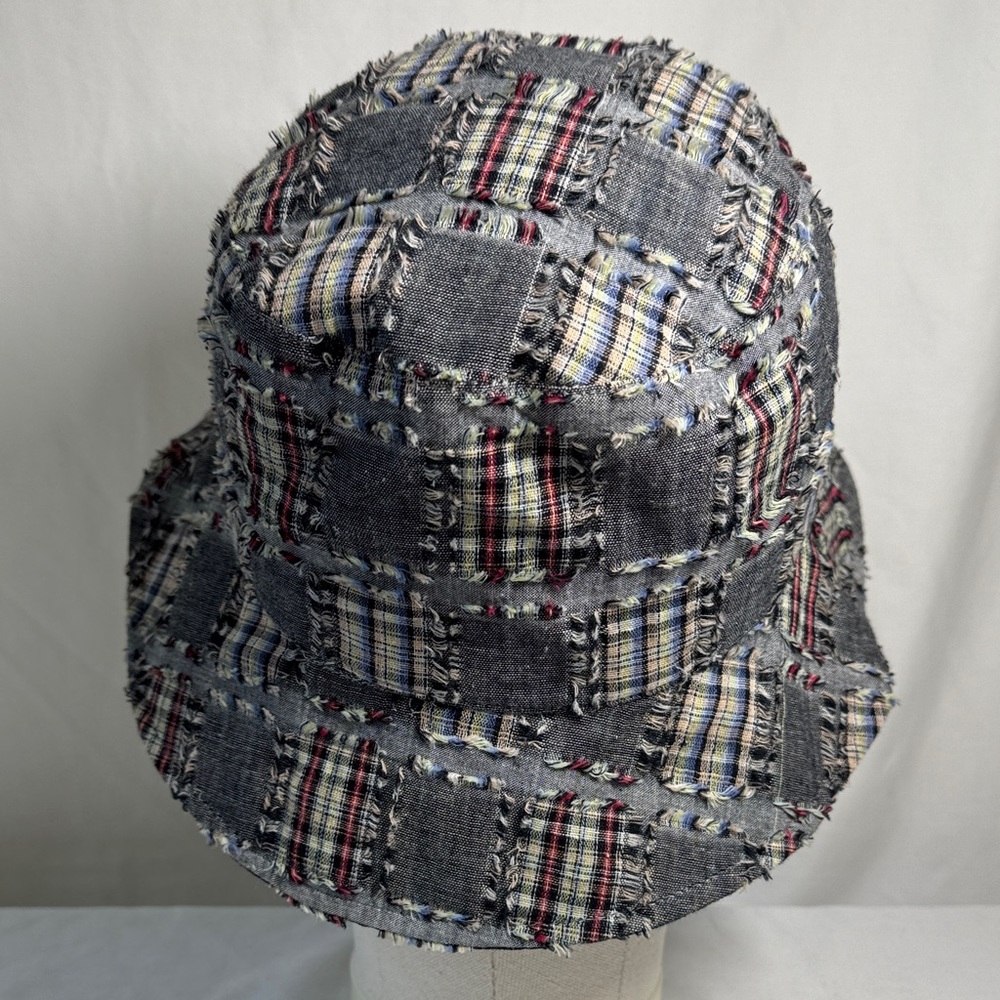 Plaid reversible Patchwork Bucket Hat - image 3